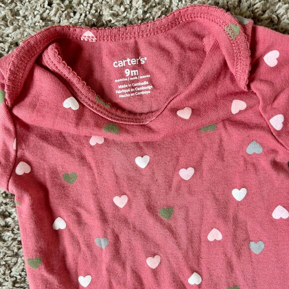 Carter’s Baby Girl Pink Bodysuit Bundle – Set Of 3 I Size 9M - Picture 9 of 10